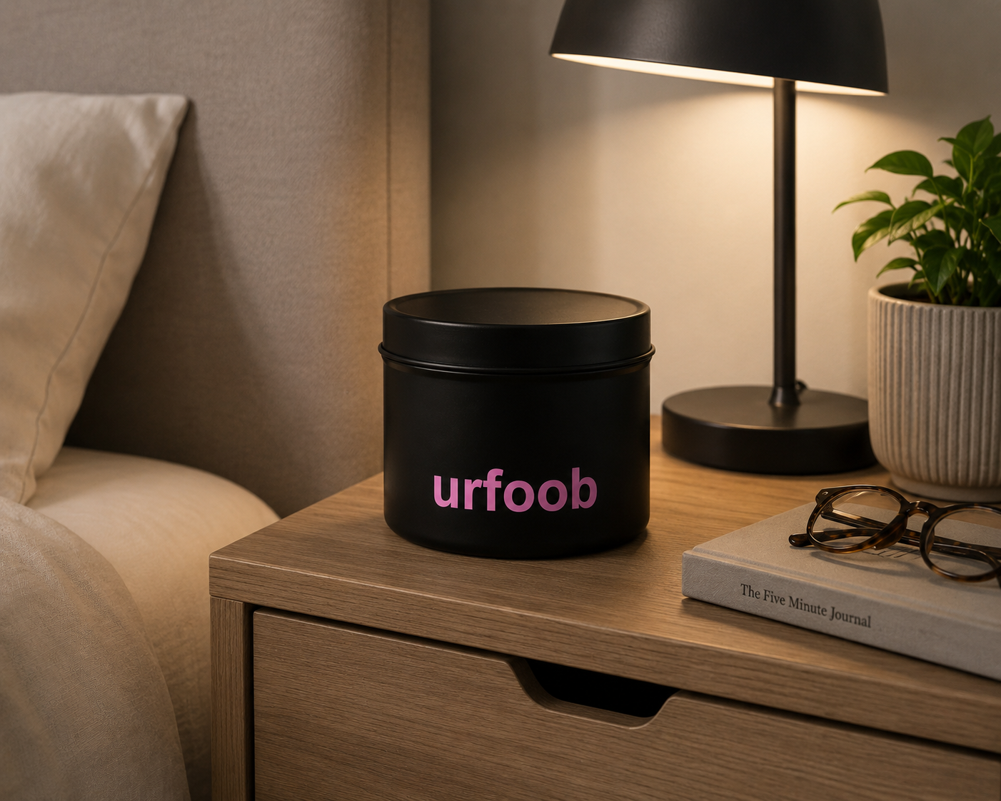 urfoob Matte Black Storage Tin 250ml
