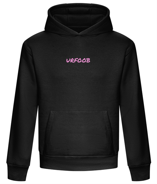 Black urfoob Heavyweight Boxy Hoodie